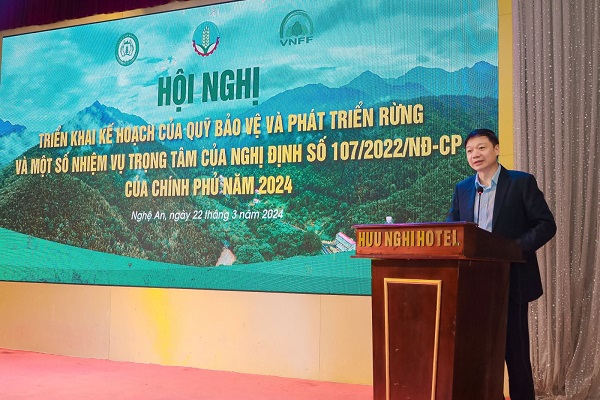 Hội nghị triển khai kế hoạch của Quỹ Bảo vệ và phát triển rừng và một số nhiệm vụ trọng tâm của Nghị định số 107/2022/NĐ-CP năm 2024